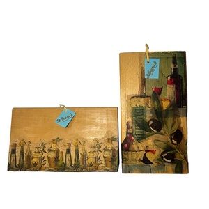 Dubrovnik Hand Painted Wine Wooden Decor Plaques